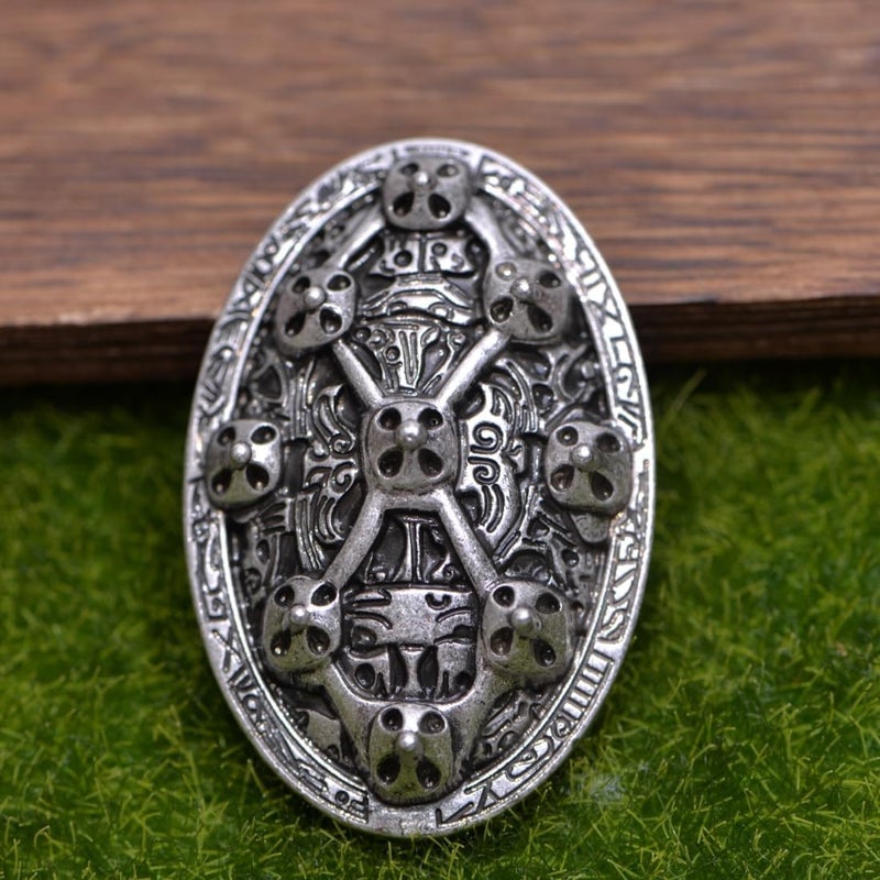 LANGHONG Norse Viking Brooch For Men Turtle Brooch Talisman Jewelry, Gift For Men - Image 4